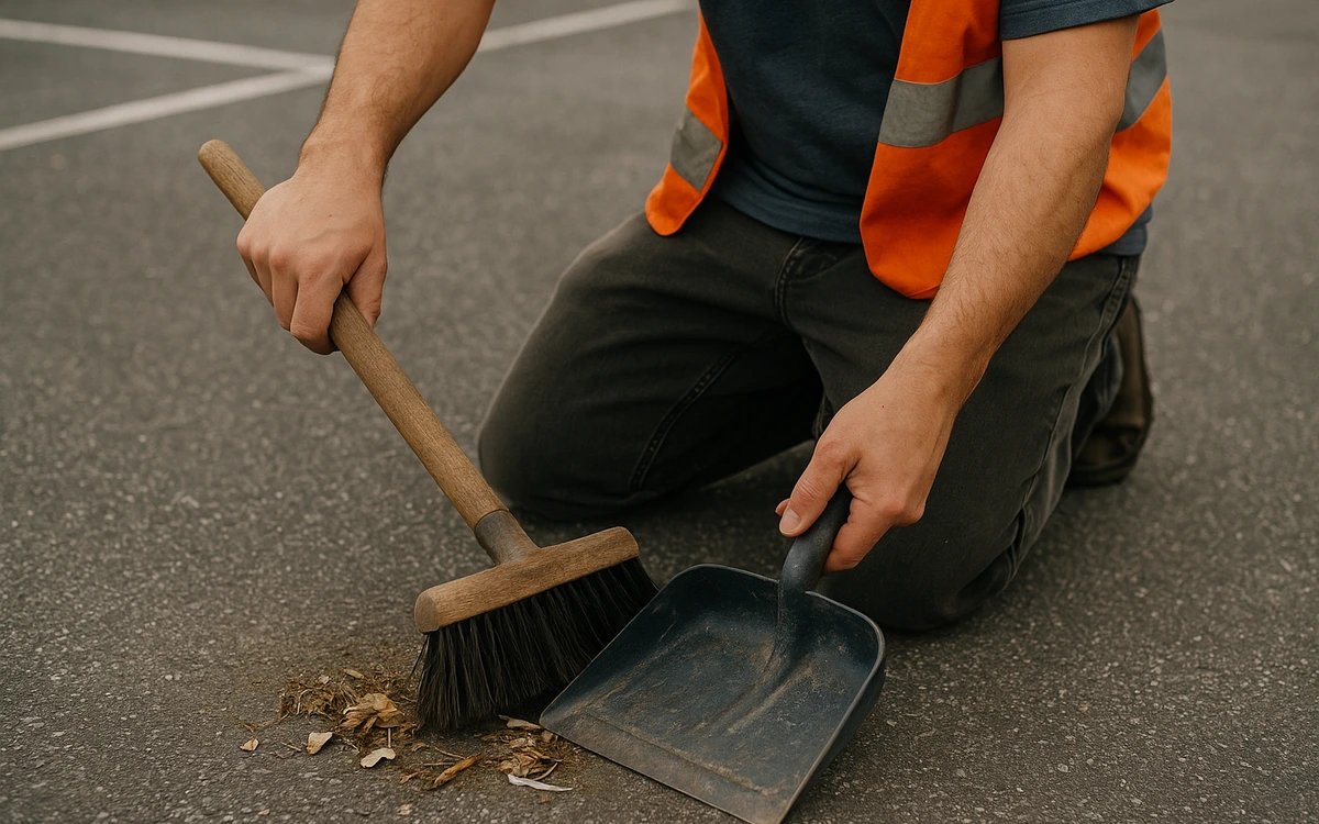 Parking lot cleaning contractor